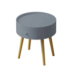 Modern Coffee Table with Drawer, Bedside Table, Sofa Side Table, Oak Table Legs, Suitable for Living Room and Bedroom