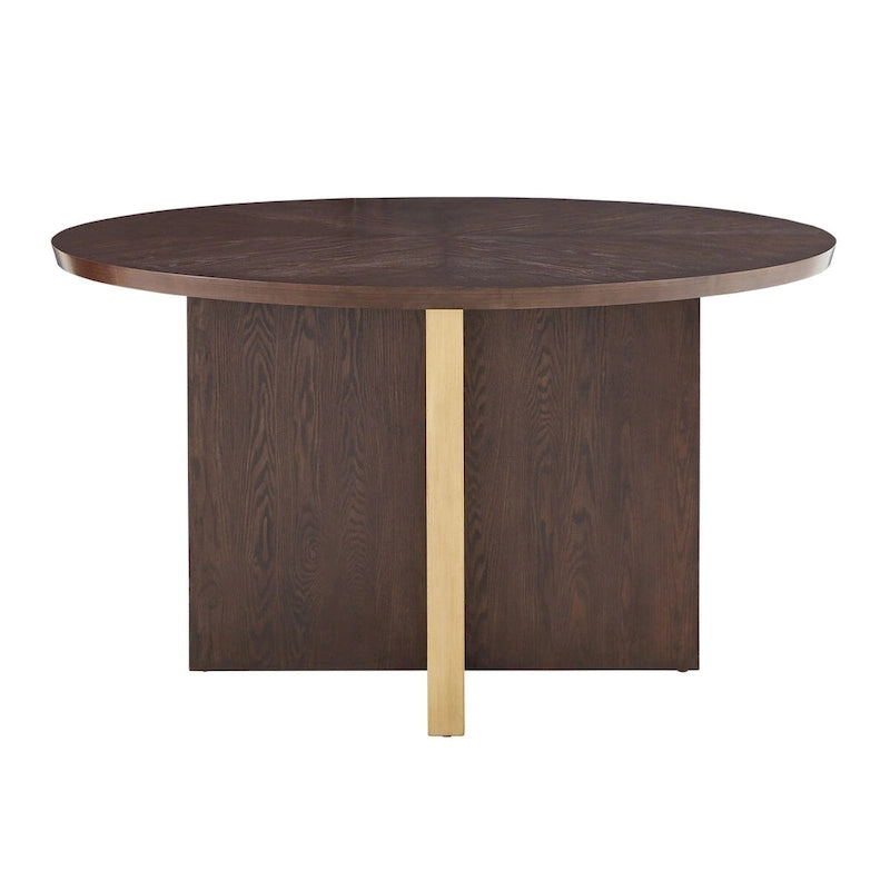Andrea Espresso 54-inch Round Dining Table by iNSPIRE Q Modern - 54  Round Dining Table