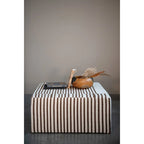 Wool Kilim Upholstered Coffee Table Ottoman