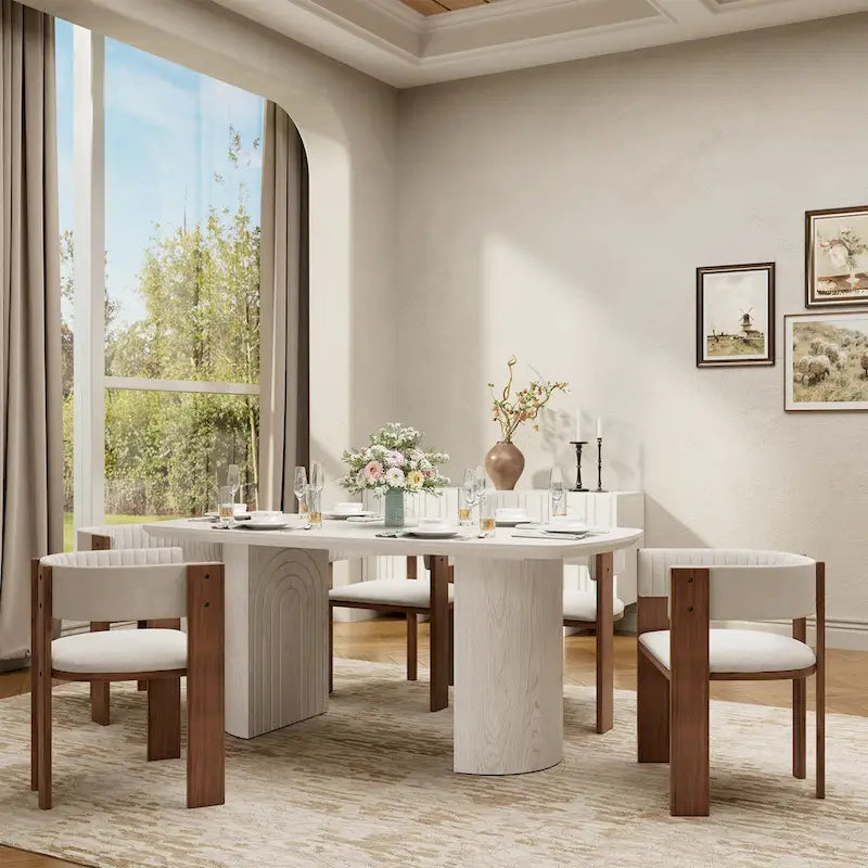 Clihome Wood Large Accent Dining Table