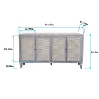 Accent Cabinet 4 Door Wooden Cabinet Sideboard Buffet Server Cabinet