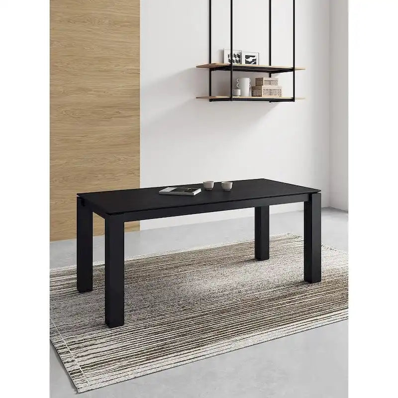 Manhattan Comfort Rockaway Modern 70.86 Solid Wood Dining Table