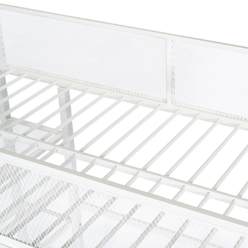 Twin Loft Bed with Four Shelves