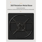 Roomfitters 360 Degree Swivel Armchair with Ergonomic Design and Brass Nail Decoration, White