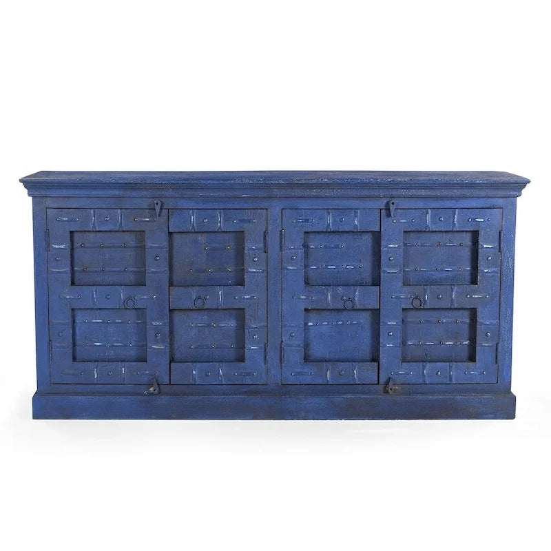 Woodland Blue Wooden Sideboard Buffet Cabinet 72