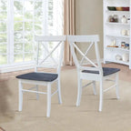 36 in Solid Wood Round Top Pedestal Dining Table with 4 Dining Chairs