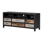 Retro Distressed Wooden TV Stand for TVs up to 65 Inches, Entertainment Center Media Console with 6 Drawers and 3 Shelves