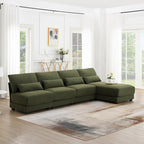 L-shaped Fabric Sectional Sofa with Reversible Chaise