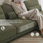 L-shaped Fabric Sectional Sofa with Reversible Chaise