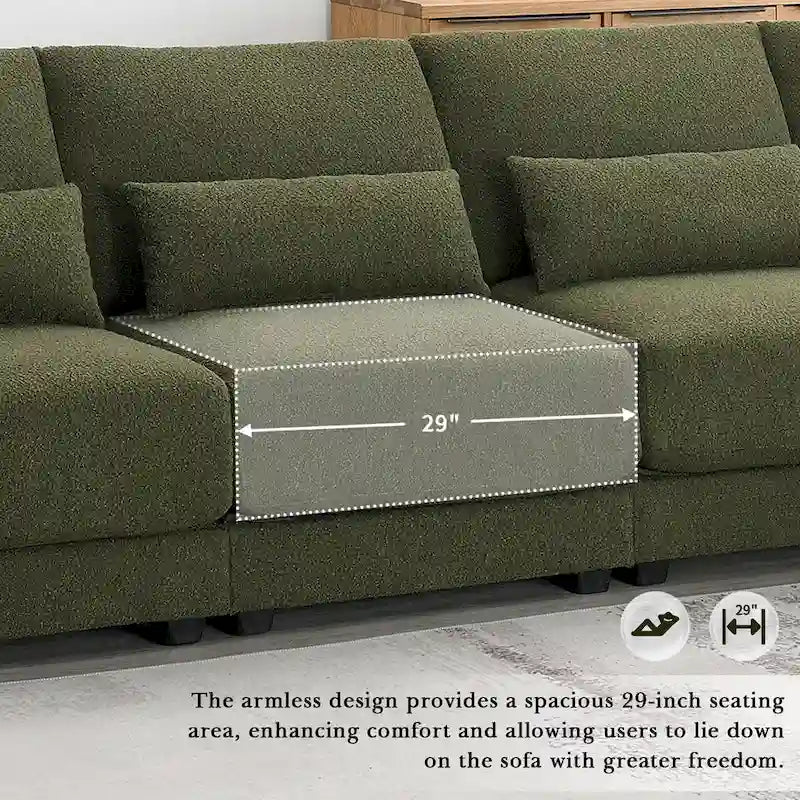 L-shaped Fabric Sectional Sofa with Reversible Chaise