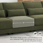 L-shaped Fabric Sectional Sofa with Reversible Chaise