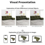 L-shaped Fabric Sectional Sofa with Reversible Chaise