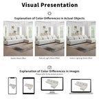 L-shaped Fabric Sectional Sofa with Reversible Chaise