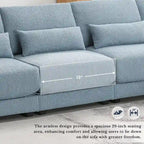 L-shaped Fabric Sectional Sofa with Reversible Chaise