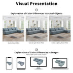 L-shaped Fabric Sectional Sofa with Reversible Chaise