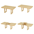 7-Piece 72  Extendable Dining Table Set w/ Butterfly Leaf and 6 Chairs