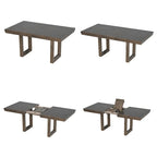 7-Piece 72  Extendable Dining Table Set w/ Butterfly Leaf and 6 Chairs