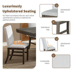 7-Piece 72  Extendable Dining Table Set w/ Butterfly Leaf and 6 Chairs