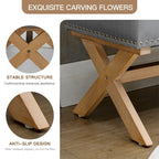 35 Inch Storage Ottoman,Button-Tufted Ottoman Linen Storage Bench