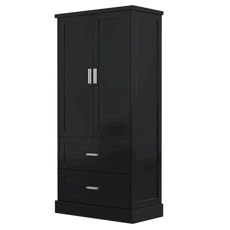 64  Tall Bathroom Storage Cabinet with Two Doors, Drawers