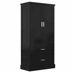 64  Tall Bathroom Storage Cabinet with Two Doors, Drawers