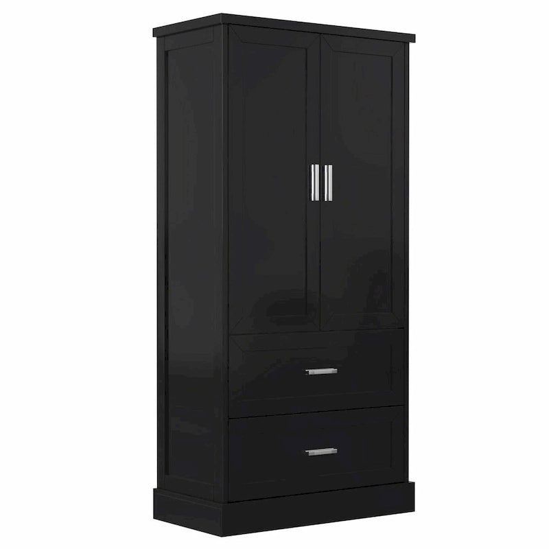 64  Tall Bathroom Storage Cabinet with Two Doors, Drawers