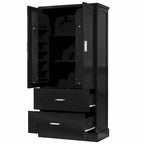 64  Tall Bathroom Storage Cabinet with Two Doors, Drawers