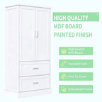 64  Tall Bathroom Storage Cabinet with Two Doors, Drawers