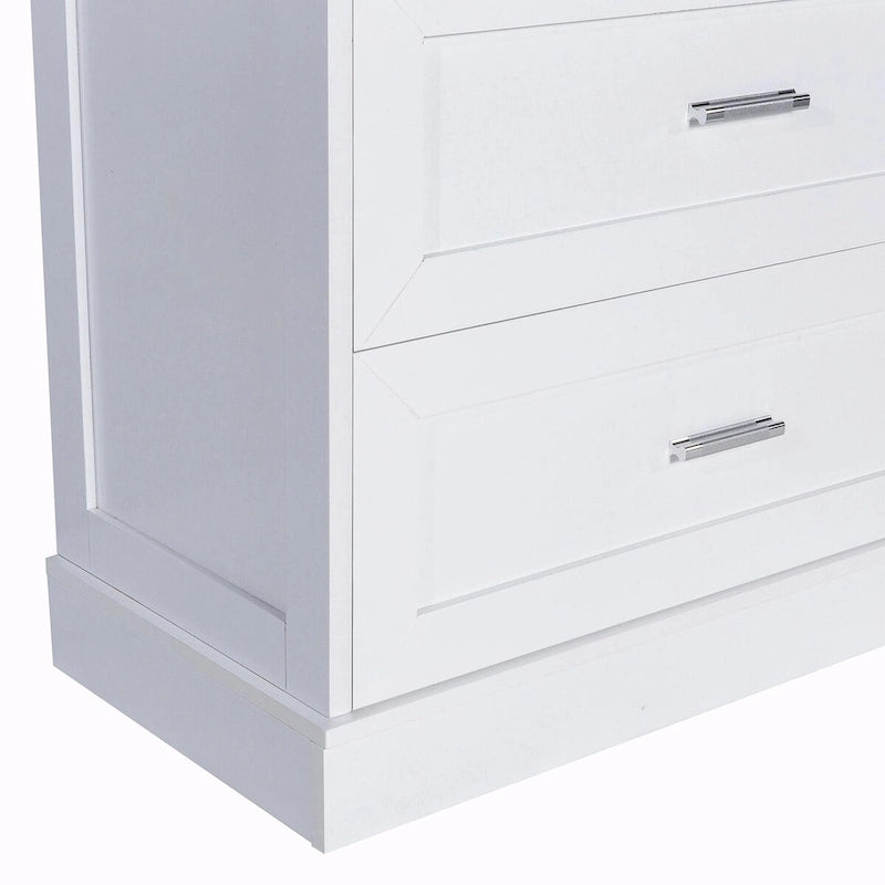 64  Tall Bathroom Storage Cabinet with Two Doors, Drawers