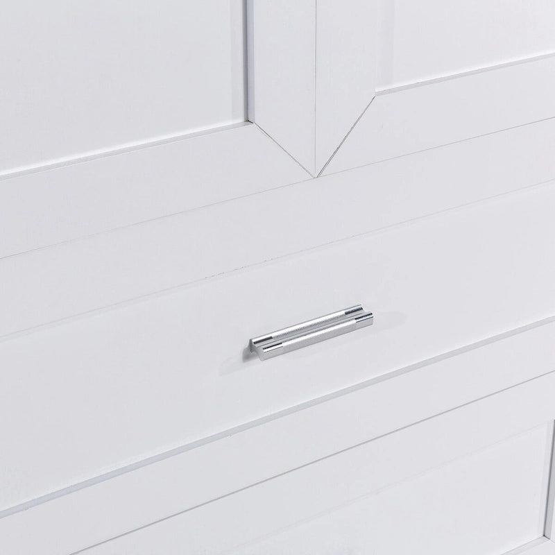 64  Tall Bathroom Storage Cabinet with Two Doors, Drawers