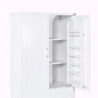 64  Tall Bathroom Storage Cabinet with Two Doors, Drawers