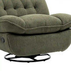 Modern Chenille 360-Degree Swivel Recliner, Set of 1