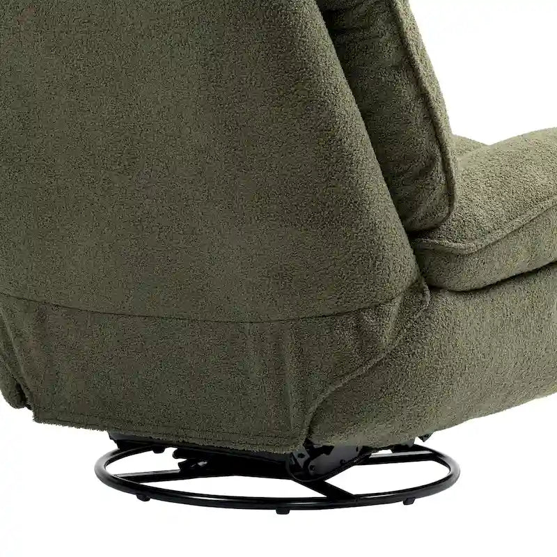 Modern Chenille 360-Degree Swivel Recliner, Set of 1