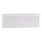 White Entryway Wall Mounted Coat Rack with 4 Dual Hooks Living Room Wooden Storage Shelf